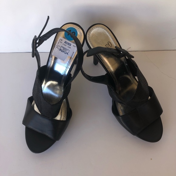 Brand New Impo Black Faux Snakeskin Strap Heels - Picture 3 of 7